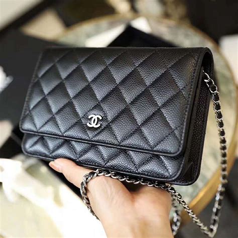 chanel classic wallet on chai